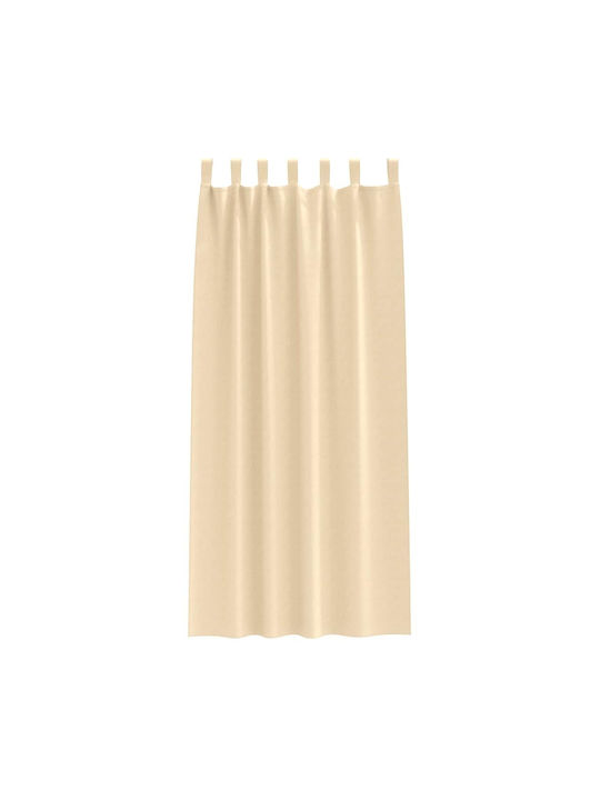 vidaXL Set Curtains Blackout Window with Tab Top Beige 140x245cm