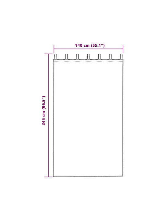 vidaXL Set Curtains Blackout Window with Tab Top Beige 140x245cm