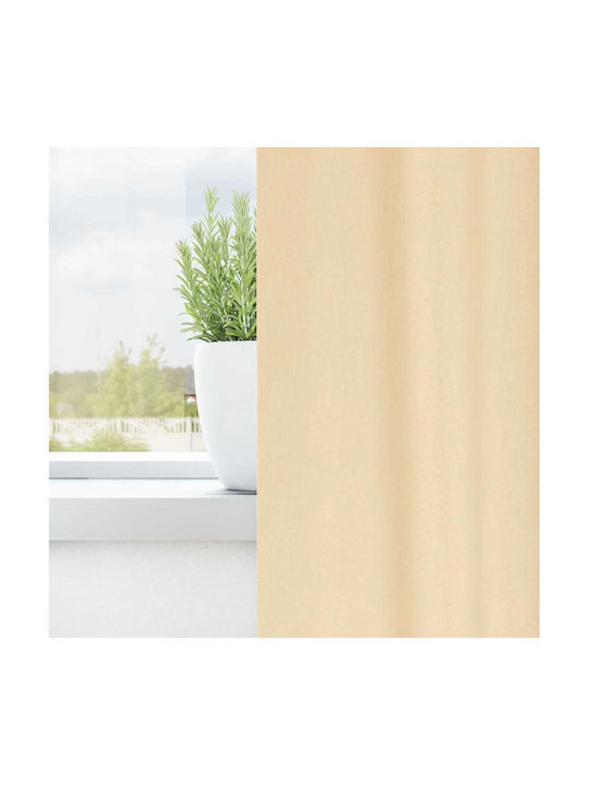 vidaXL Set Curtains Blackout Window with Tab Top Beige 140x245cm