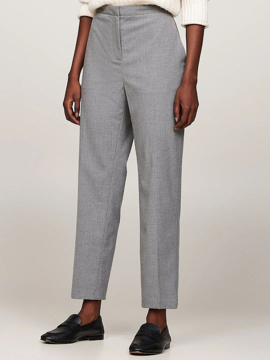 Dama Pantaloni Chino cu Croială Slim Gri