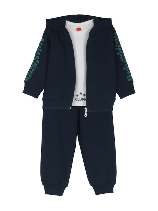 Kids Sweatpants Set Ecru-maroon 3pcs Boys