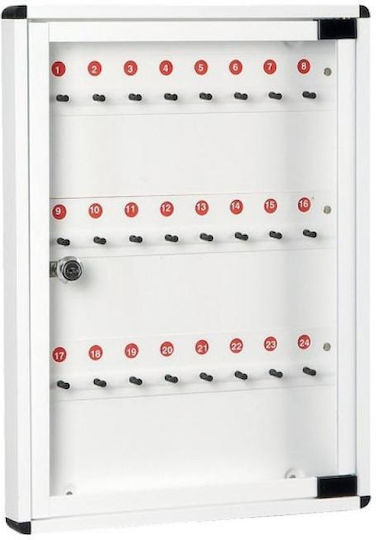 Viometal LTD Wall Key Hook Metallic 1524 24 Hooks Brown 24 Hooks With Lock 30x3x40cm