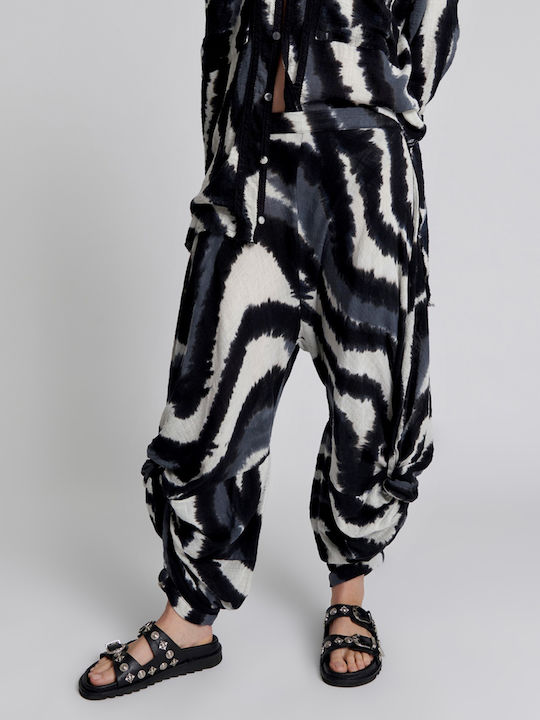 Hand Pai Women's Fabric Trousers Black
