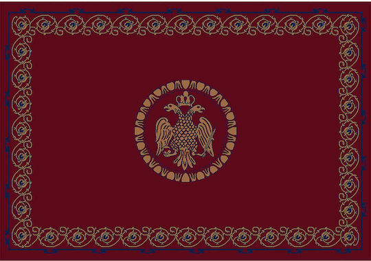 Isexan Byzantium Църковен килим кръгъл Червено с диаметър 100εκ. 40-1010-5000