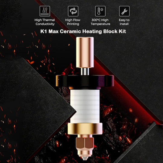 Cap De Imprimare Hotend Creality K1/K1 Max Imprimantă 3D Bloc De Încălzire Tub Din Aliaj De Titan 300°C 5 Duze 0,4 Mm