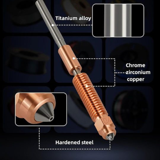 Set 4 Duze Creality K1c K1 Se Ender 3 V3 Ender 3 V3 Plus K1/k1 Max Schimbare Rapidă 2 Duze 0.4mm 1 Duză 0.6mm 1 Duză 0.8mm Fabricate Din Aliaj De Titan