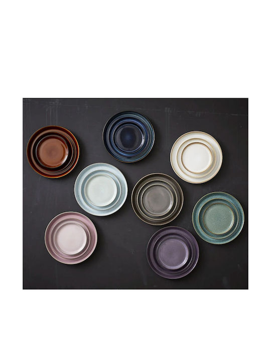 Bitz Farfurie Deșert Ceramică Verde cu Diametru 17cm