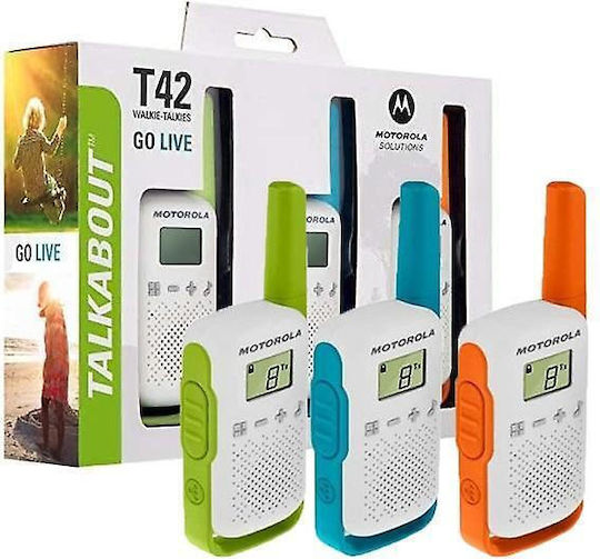 Motorola T42 Transmițător Wireless PMR Set 3buc Culoare Alb