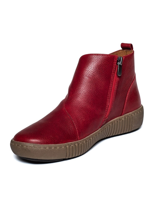 Stiefeletten Damen Rot