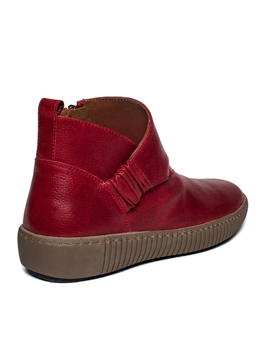 Stiefeletten Damen Rot