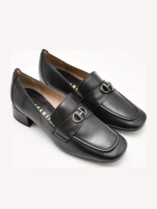 Leather Black Low Heels