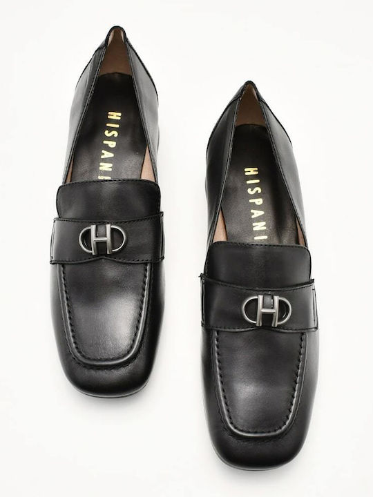 Leather Black Low Heels