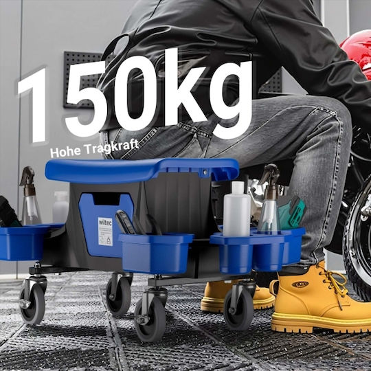 Wiltoc Arbeitshocker mit Maximalbelastung von 150 Kilogramm und Stauraum
