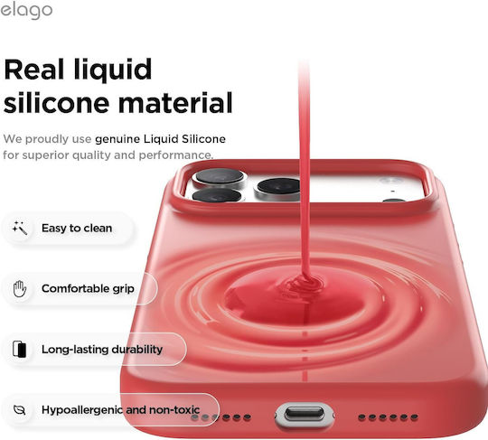 Elago Back Cover Σιλικόνης Κόκκινο (iPhone 17 Pro Max)