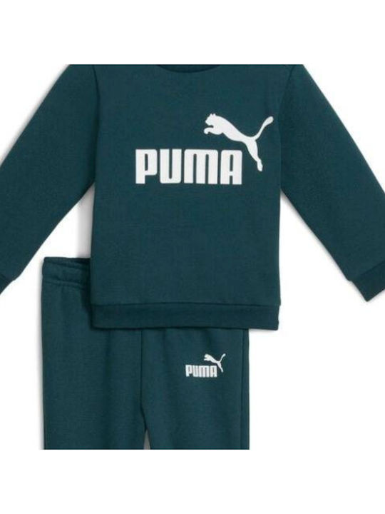Kids Sweatpants Set Fl Green Terrain 2pcs Minicats Crew