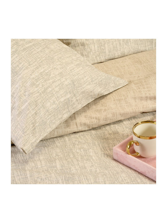 Melinen Sheet Sets Double with Elastic 150x200+32cm. Milan Grey 4pcs