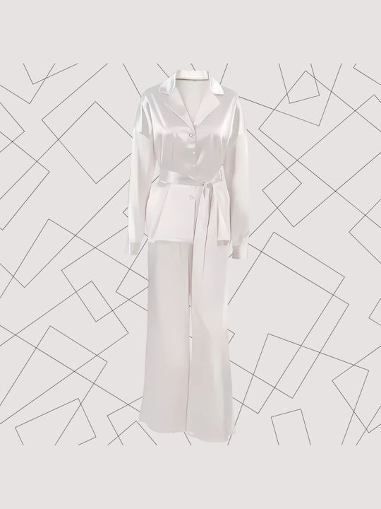 Chicret Set Pijamale pentru Femei Ecru