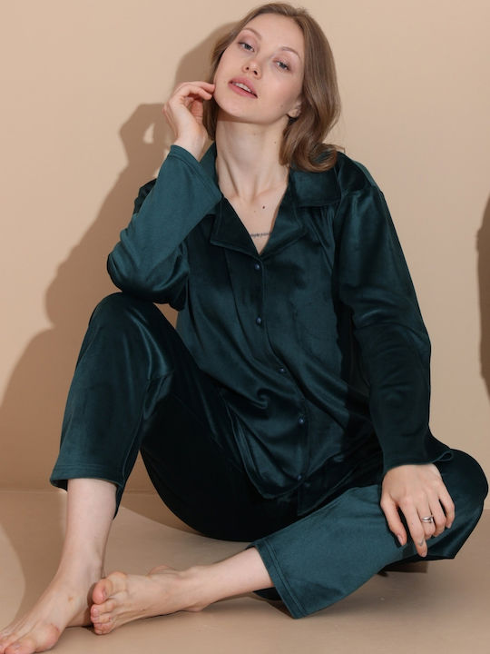 Boyraz Winter Damen Pyjama-Set Cypress