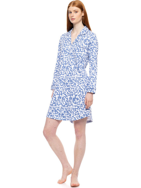 Pink Label Winter Women's Nightdress Dream Blue