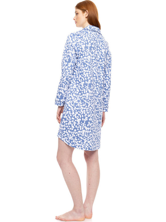 Pink Label Winter Women's Nightdress Dream Blue