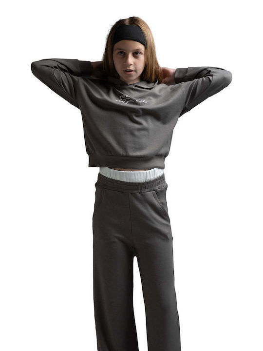 Kids Sweatpants Set Anthracite 2pcs