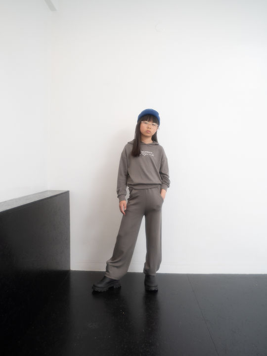 Kids Sweatpants Set Anthracite 2pcs