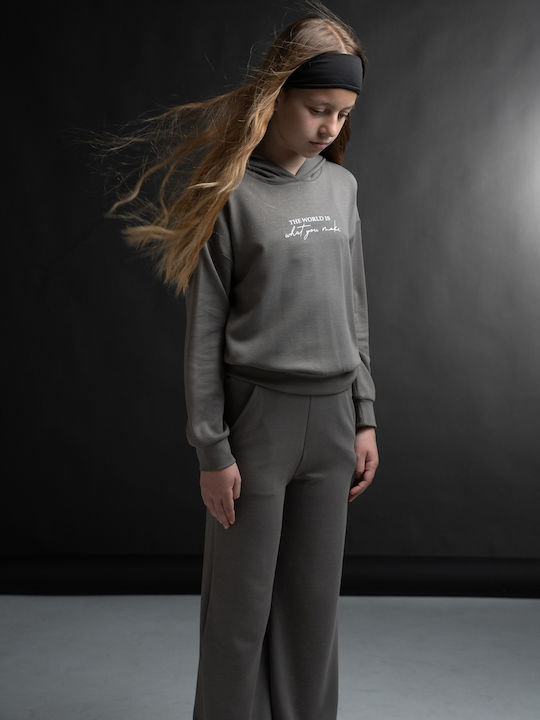 Kids Sweatpants Set Anthracite 2pcs