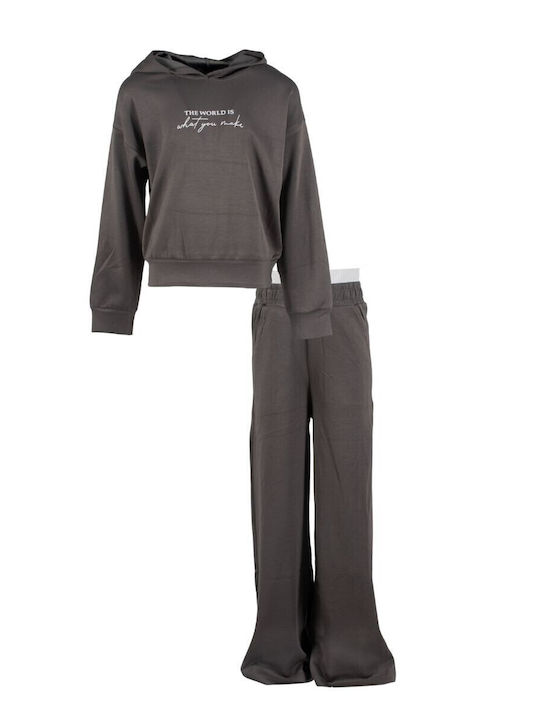 Kids Sweatpants Set Anthracite 2pcs