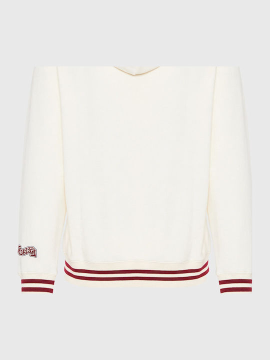 Φούτερ με Κουκούλα Off White Cream