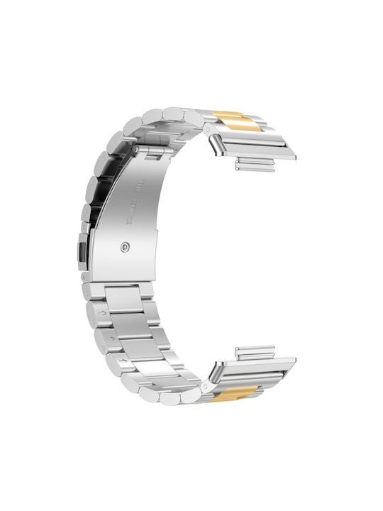 Huawei Watch Fit 2 Watch Band Stainless Steel Three Beads Silver Gold