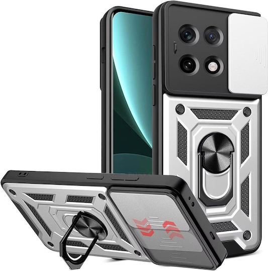 Bodycell Slide Cover Задна корица Метал / Пластмаса / Силикон Сребрист (OnePlus 13R)