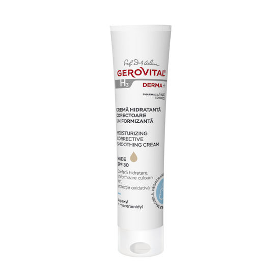 Gerovital H3 Derma+ Слънцезащитен Крем За Лице SPF30 Оцветен В Телесен Цвят 30мл