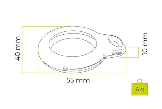 Mobile Origin Airtag Loop A1 Fall Kompatibilität Apple Airtag Schwarz