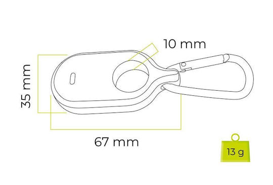 Silicone Case Keychain Mobile Origin Compatible Samsung Smarttag 2 Black