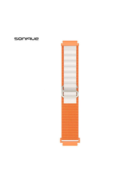 Кайшка Nylon Alpine Loop Band Sonique 20mm Samsung Huawei Amazfit Xiaomi Honor Оранжева Бежова Кайшка Nylon Alpine Loop Band Sonique 20mm Samsung Huawei Amazfit Xiaomi Honor Оранжева Бежова