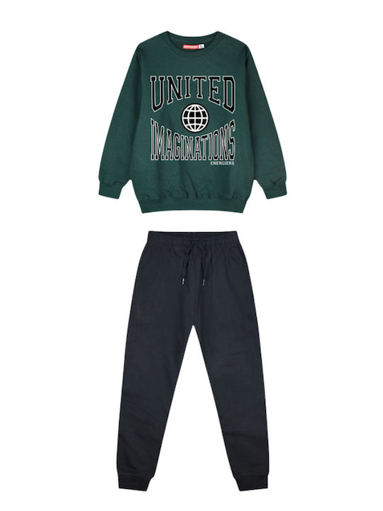 Kids Sweatpants Set Green 2pcs