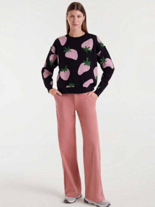 Damen Stoff Hose Pink