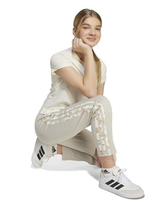 Kids Sweatpants Ecru 3 Stripes