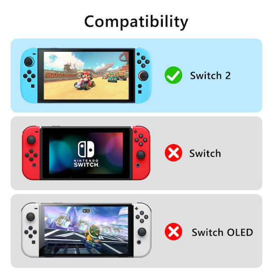 Schutzhülle aus Silikon für Nintendo Switch 2 Controller Schwarz