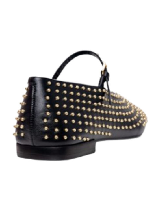 Leather Ballerinas Black