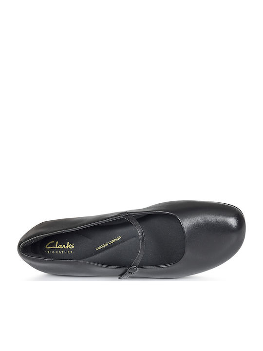 Leather Ballerinas Livia With strap Black