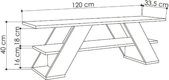 Έπιπλο Τηλεόρασης Farfalla Sandstone Μ120xΠ33.5xΥ40cm