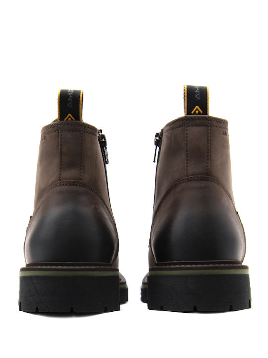 Leather Brown Men's Boots
