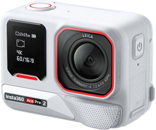 Insta360 Ace Pro 2 Action Camera 8K Underwater Xplorer Bundle with Touch Screen 2.4" and Wi-Fi White