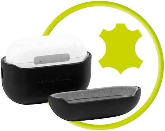 Mobile Origin Hülle Leder in Schwarz Farbe für Apple AirPods Pro 2