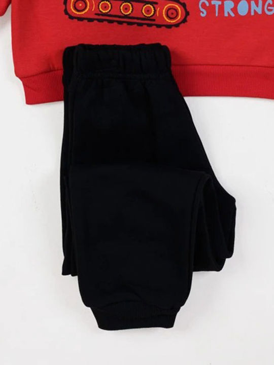 Kids Sweatpants Set Red 2pcs