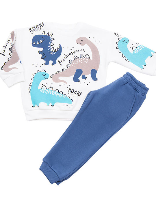 Kids Sweatpants Set Ecru 2pcs