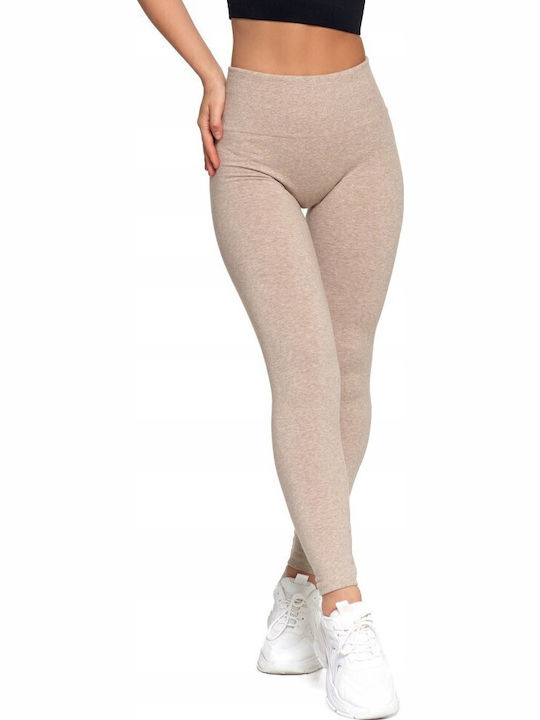 Обучение Женски легинси Високоталирани Beige