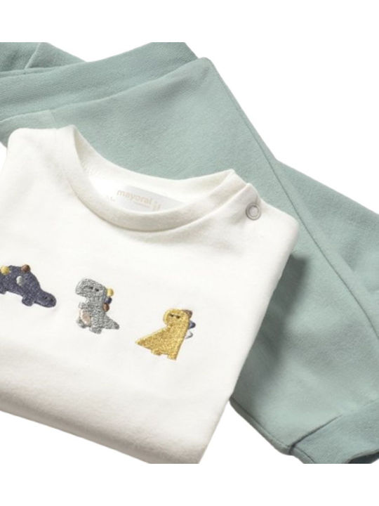 Kids Sweatpants Set Ecru 3pcs