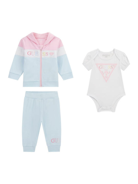 Kids Sweatpants Set Sky Blue 3pcs